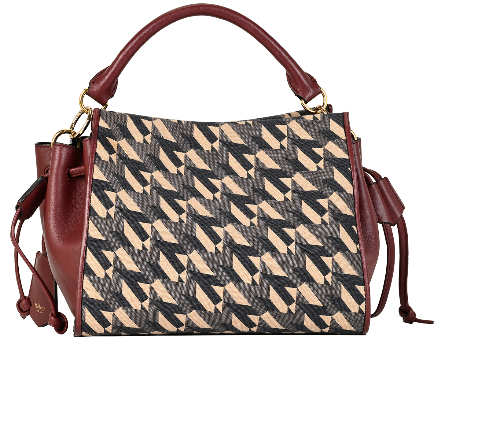 Monogram Small Iris, &pound;395, Handbags, Beige/Burgundy, Canvas, Back view